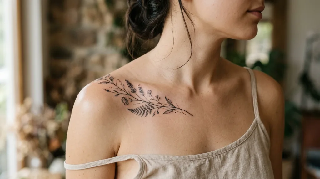 découvrez des idées tendance et inspirantes de tatouages pour l'épaule et la clavicule chez les femmes, alliant élégance et originalité.